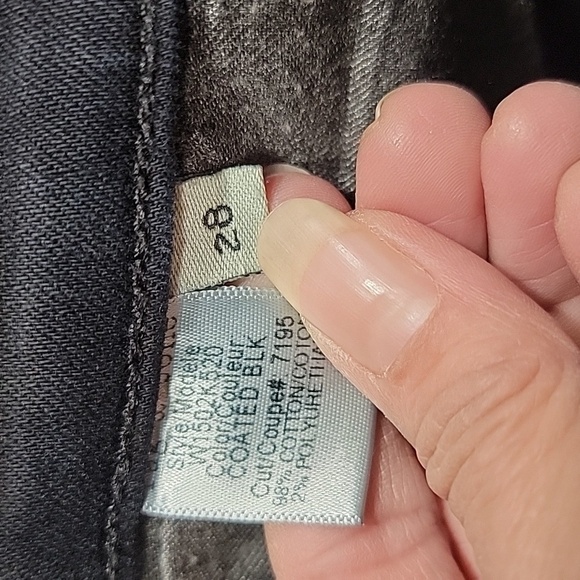 Rag & Bone Size 28 Skinny Coated Black Jeans Style # 1502K520, Gently Used Cond. - Picture 13 of 15